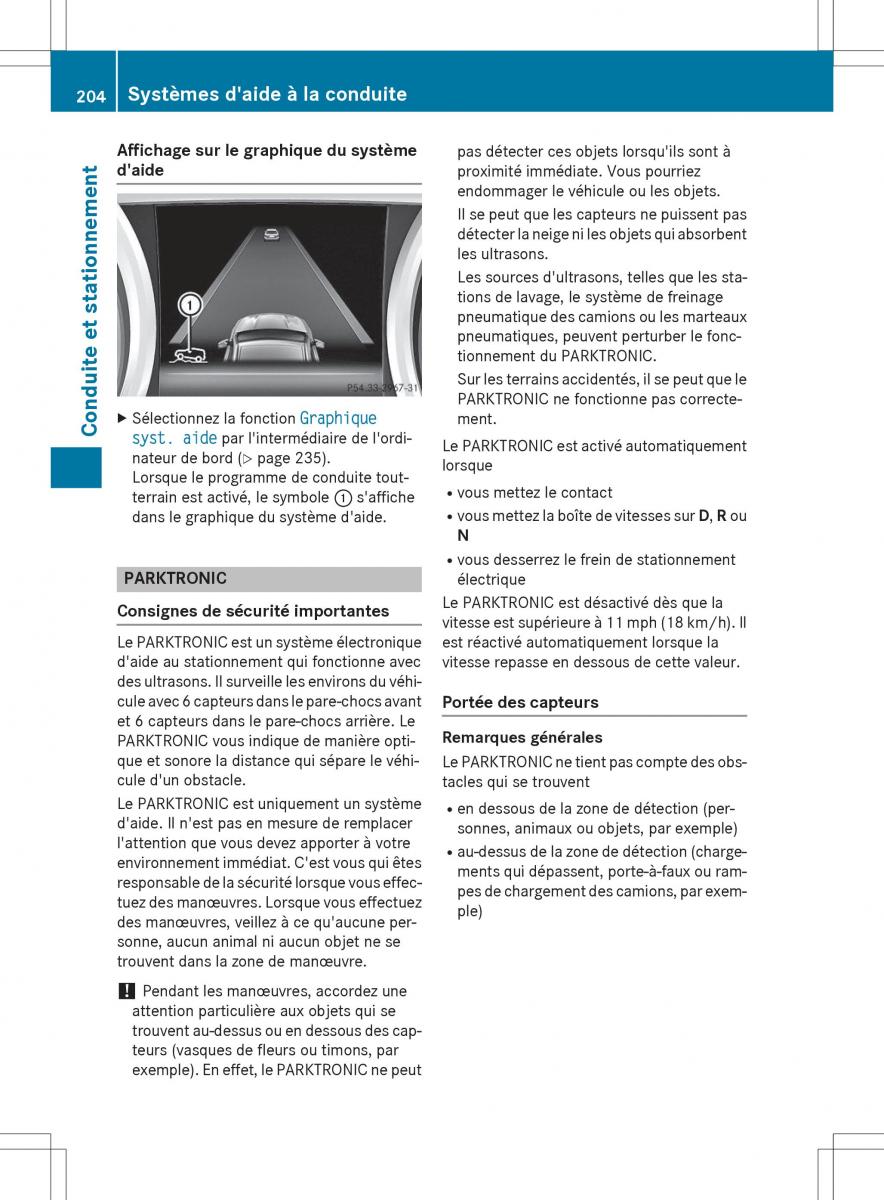 Mercedes GLA X156 manuel du proprietaire / page 206