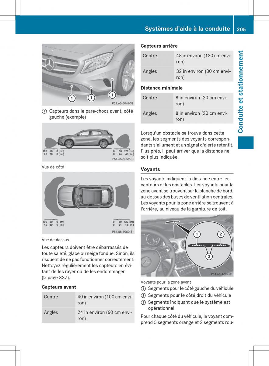 Mercedes GLA X156 manuel du proprietaire / page 207