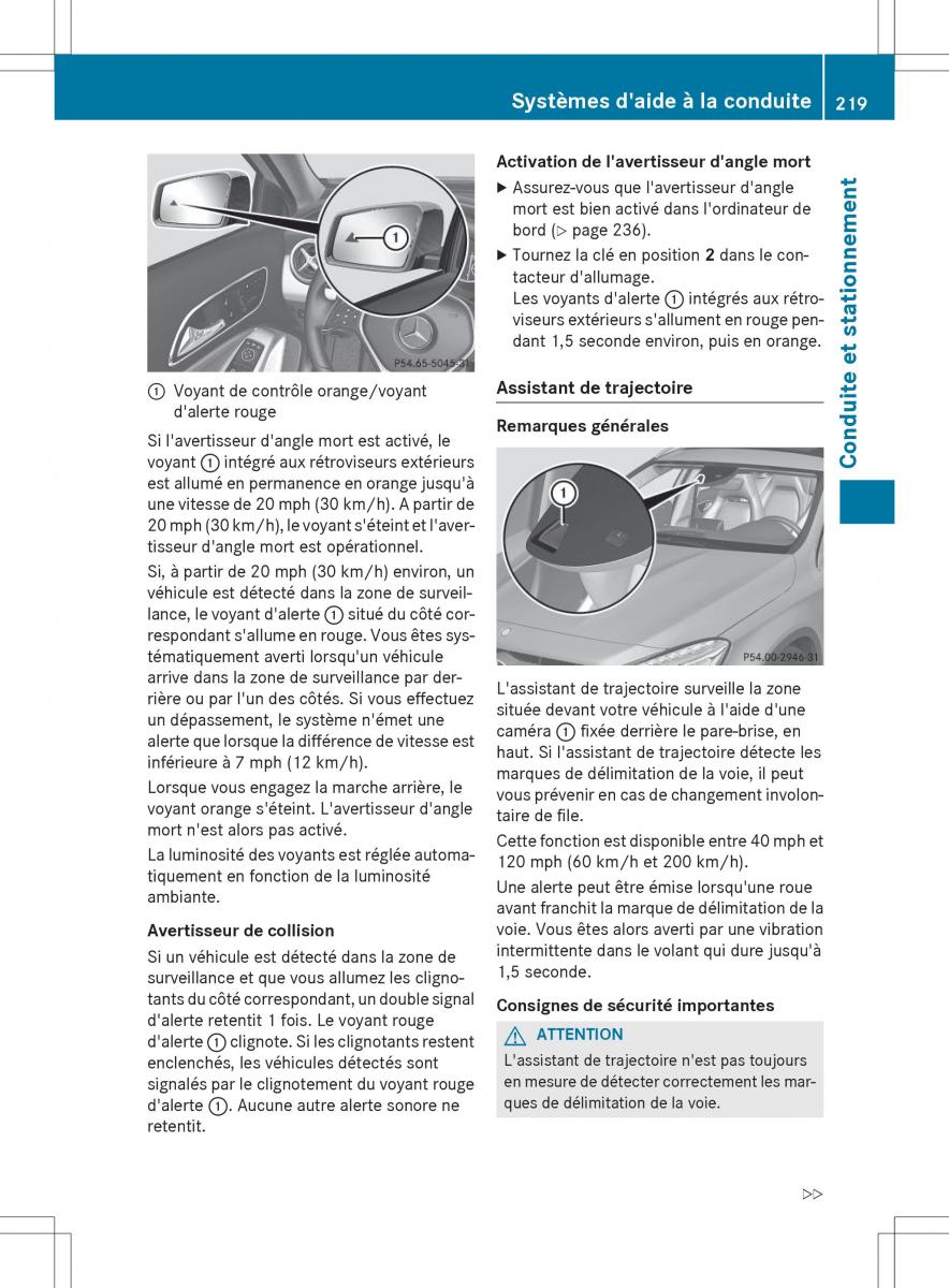 Mercedes GLA X156 manuel du proprietaire / page 221