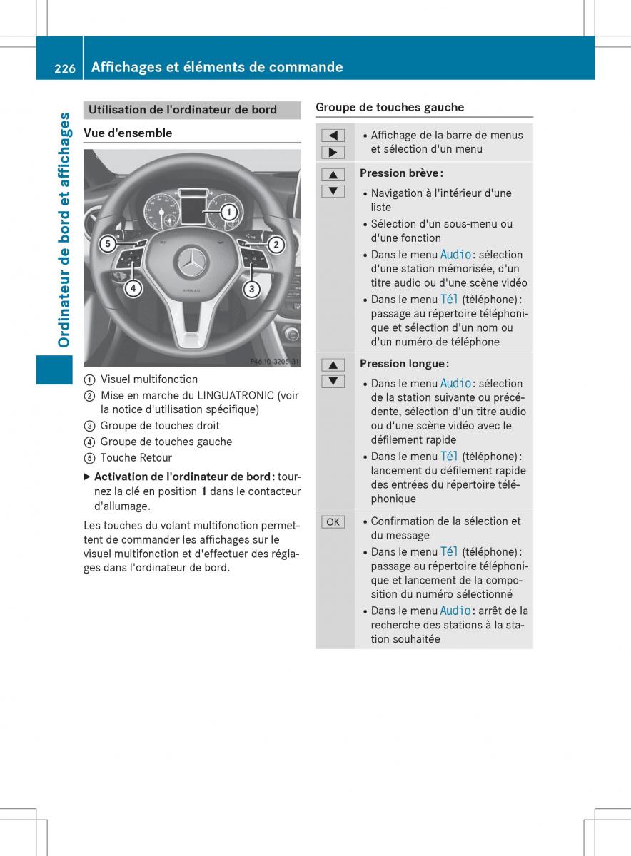 Mercedes GLA X156 manuel du proprietaire / page 228