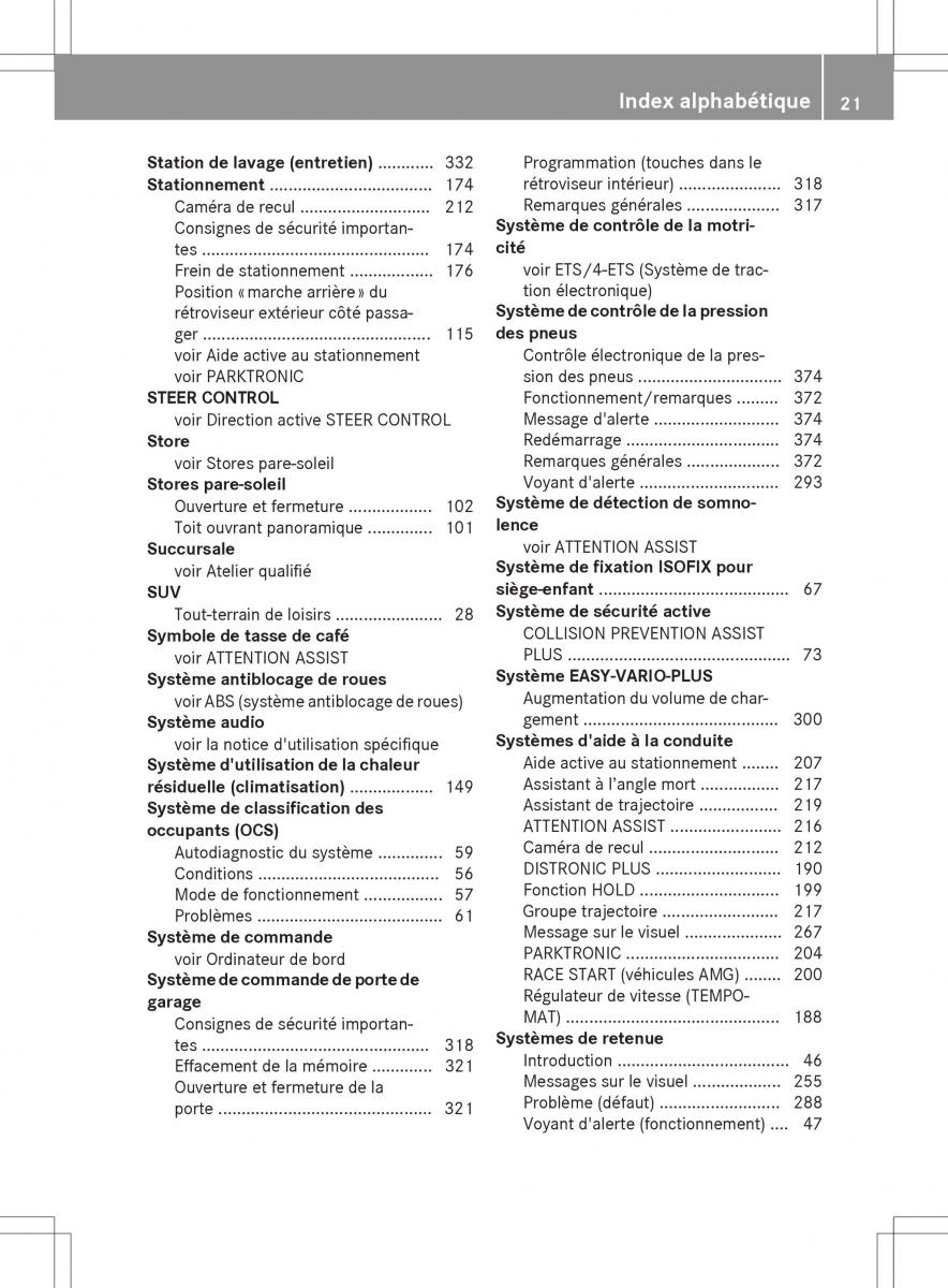 Mercedes GLA X156 manuel du proprietaire / page 23