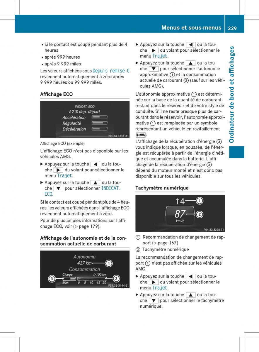 Mercedes GLA X156 manuel du proprietaire / page 231