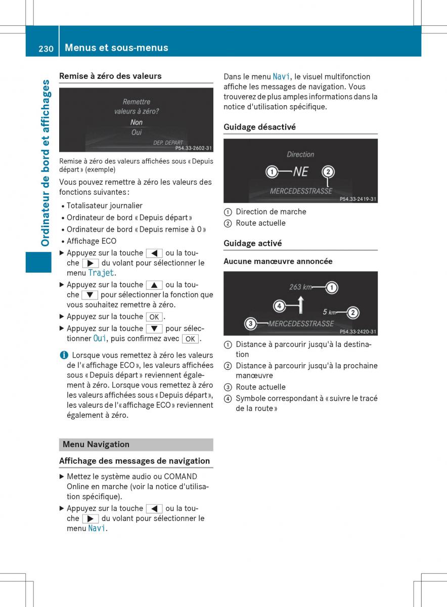 Mercedes GLA X156 manuel du proprietaire / page 232