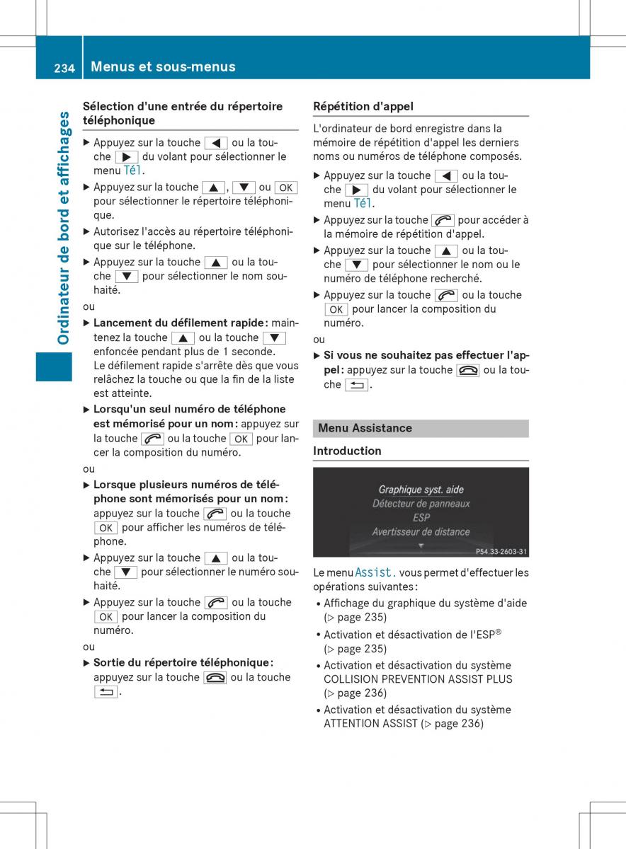 Mercedes GLA X156 manuel du proprietaire / page 236