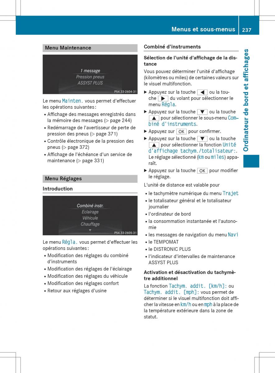 Mercedes GLA X156 manuel du proprietaire / page 239