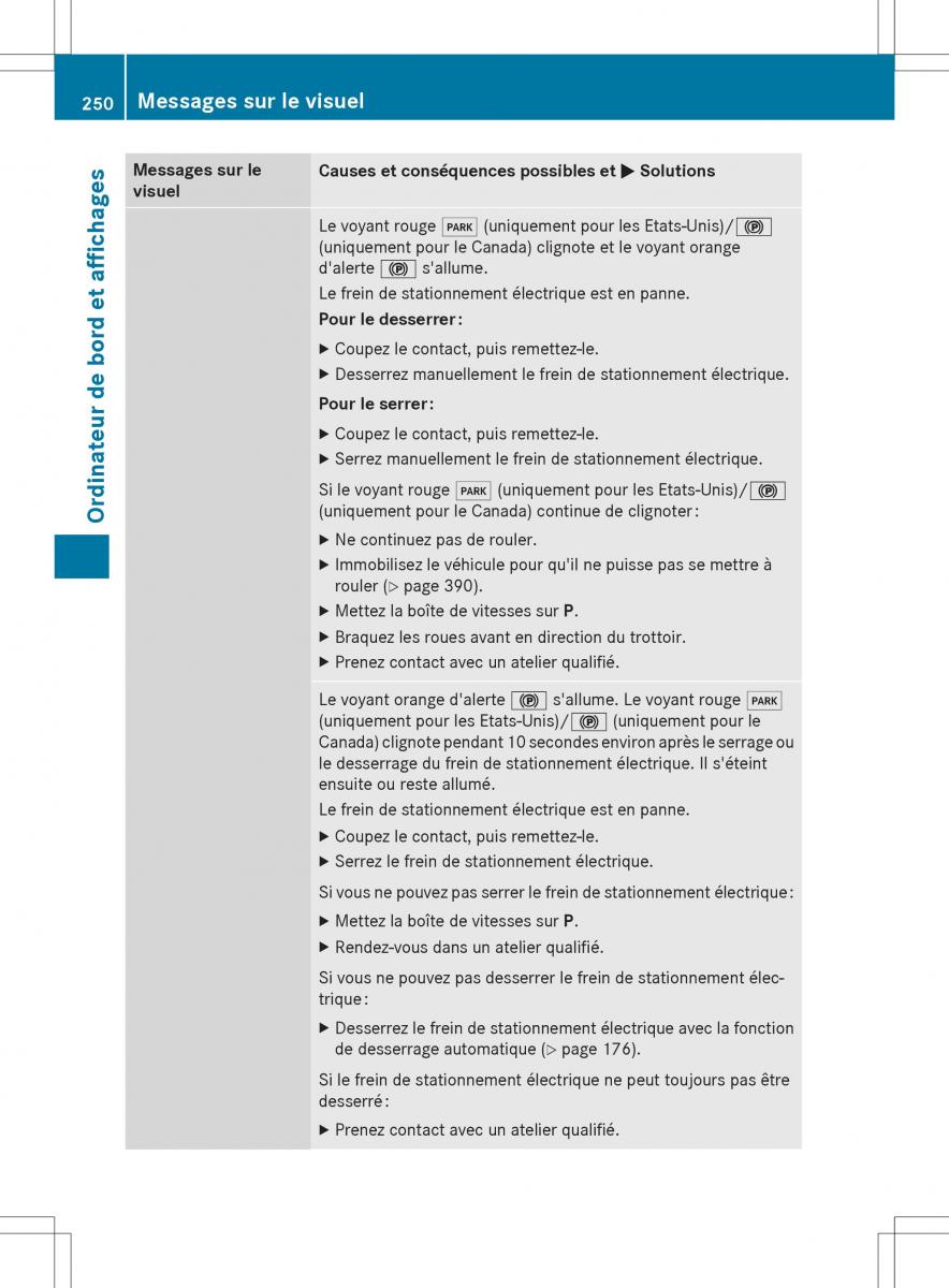 Mercedes GLA X156 manuel du proprietaire / page 252