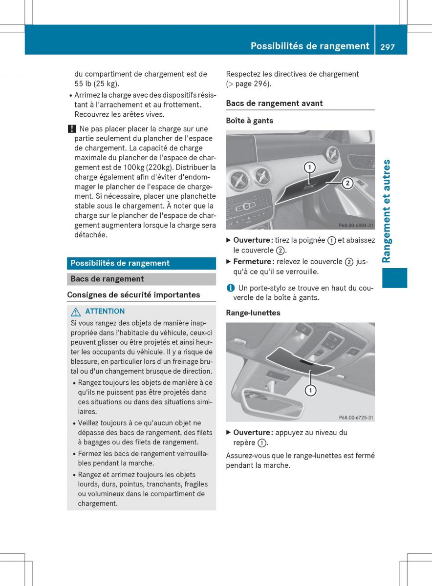 Mercedes GLA X156 manuel du proprietaire / page 299