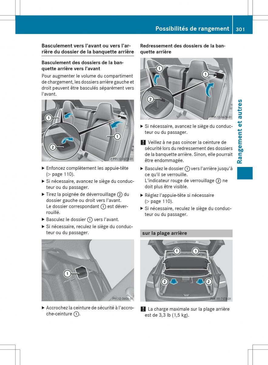 Mercedes GLA X156 manuel du proprietaire / page 303