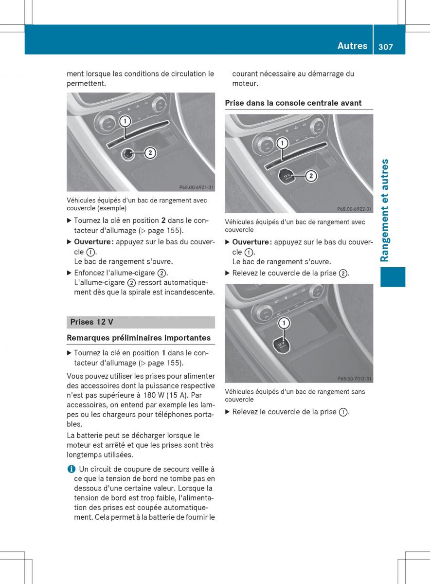 Mercedes GLA X156 manuel du proprietaire / page 309