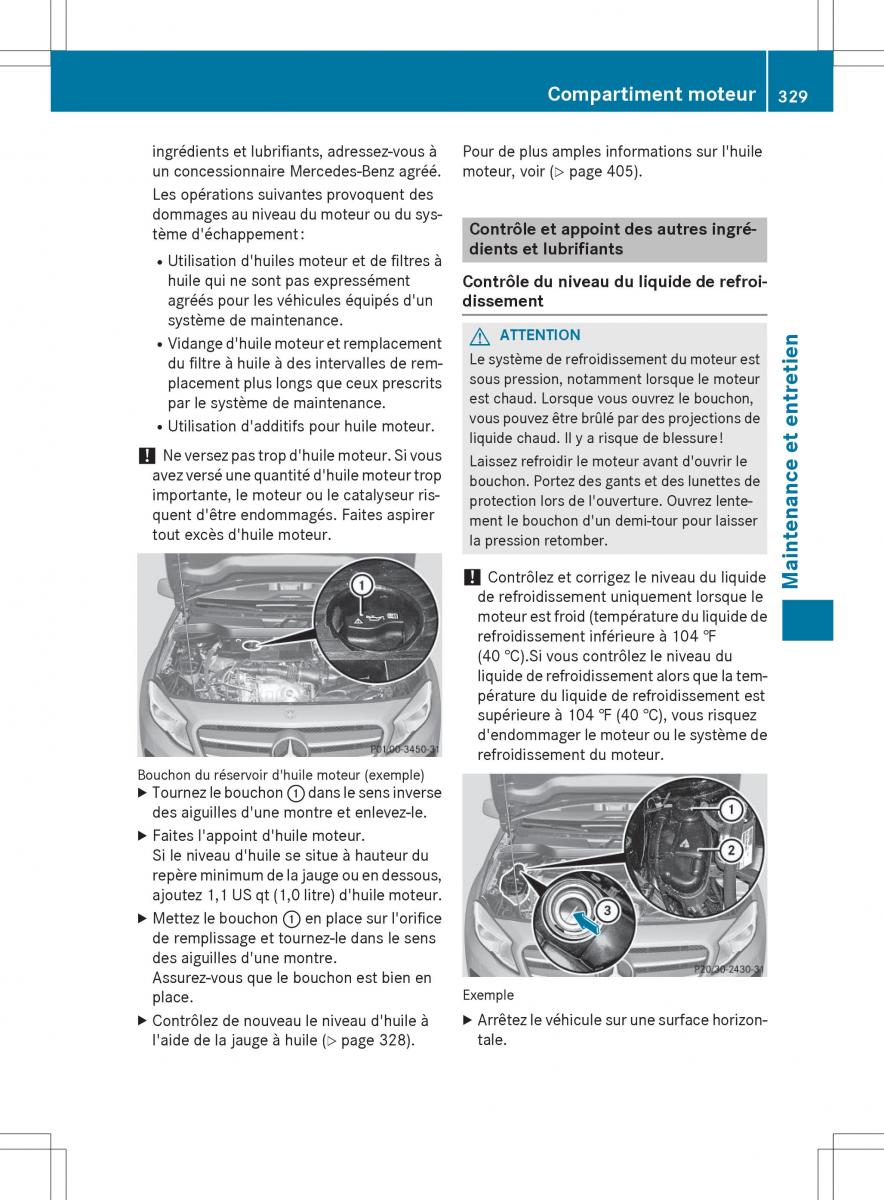 Mercedes GLA X156 manuel du proprietaire / page 331