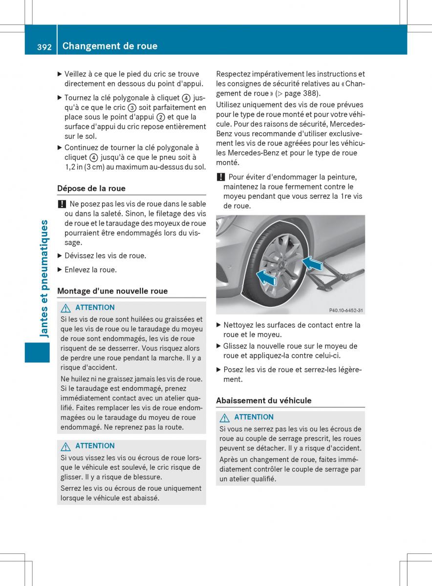 Mercedes GLA X156 manuel du proprietaire / page 394