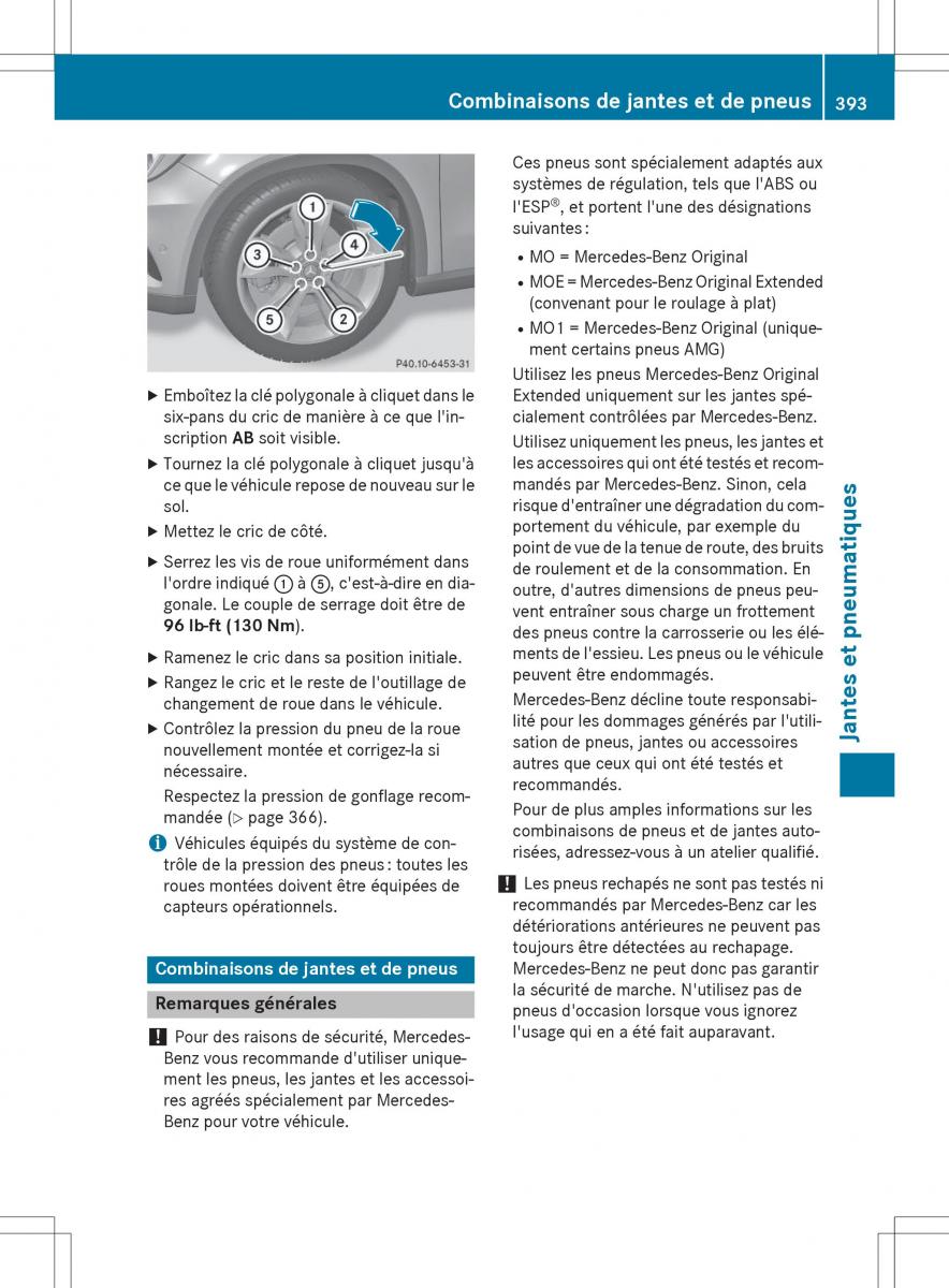 Mercedes GLA X156 manuel du proprietaire / page 395