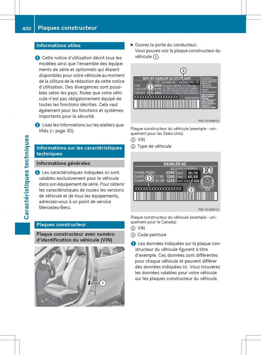 Mercedes GLA X156 manuel du proprietaire / page 402