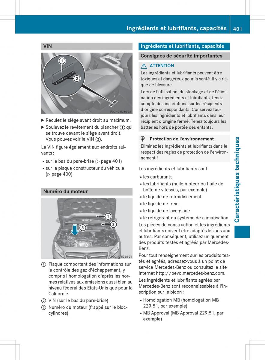 Mercedes GLA X156 manuel du proprietaire / page 403