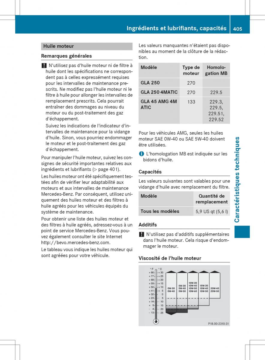 Mercedes GLA X156 manuel du proprietaire / page 407