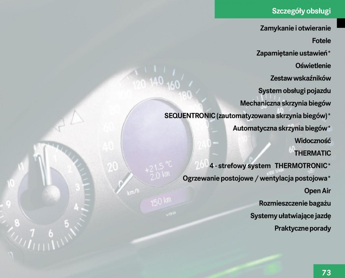 Mercedes Benz E Class W211 instrukcja obslugi / page 71