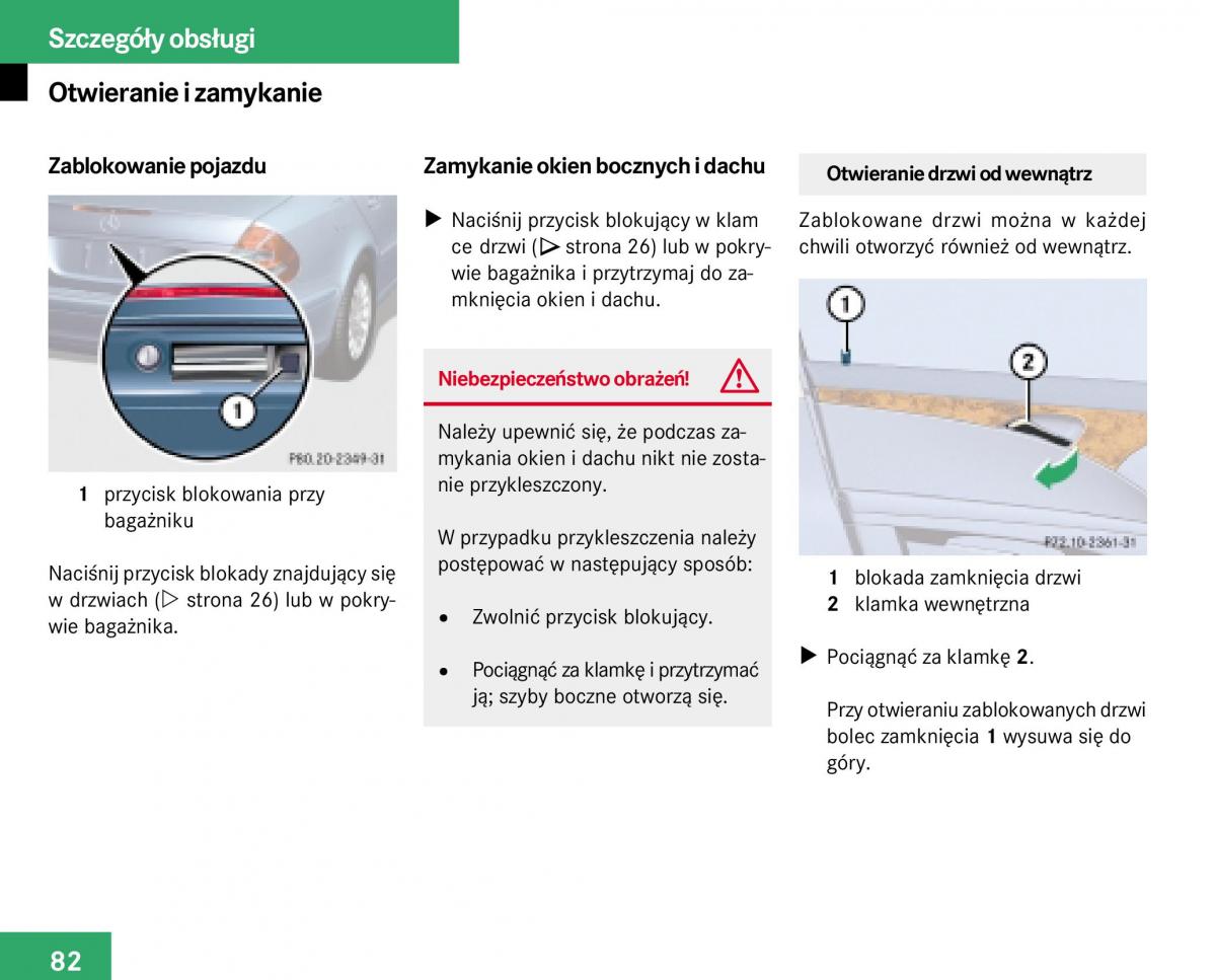 Mercedes Benz E Class W211 instrukcja obslugi / page 80