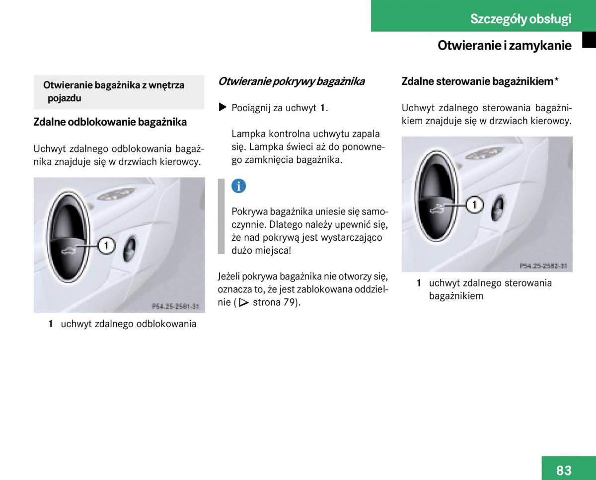 Mercedes Benz E Class W211 instrukcja obslugi / page 81