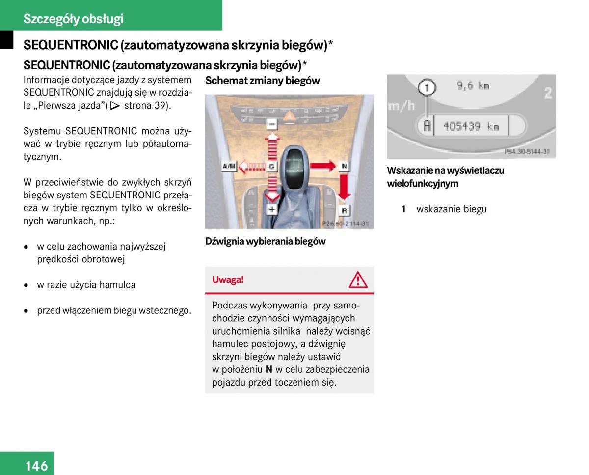 Mercedes Benz E Class W211 instrukcja obslugi / page 144