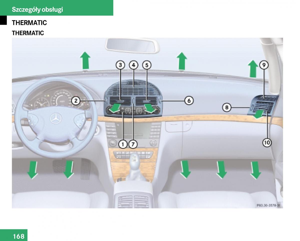 Mercedes Benz E Class W211 instrukcja obslugi / page 166