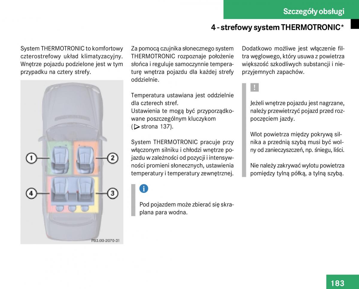 Mercedes Benz E Class W211 instrukcja obslugi / page 181