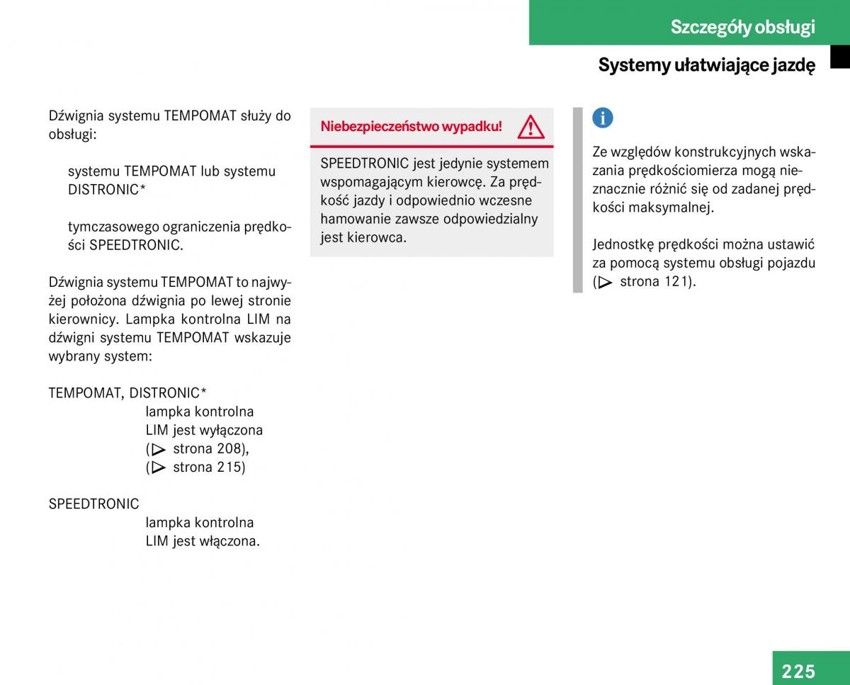 Mercedes Benz E Class W211 instrukcja obslugi / page 223