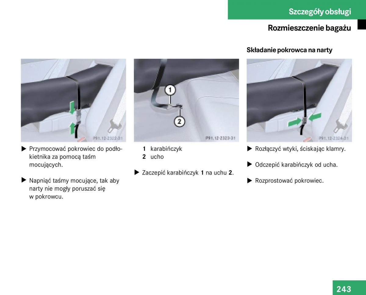 Mercedes Benz E Class W211 instrukcja obslugi / page 241