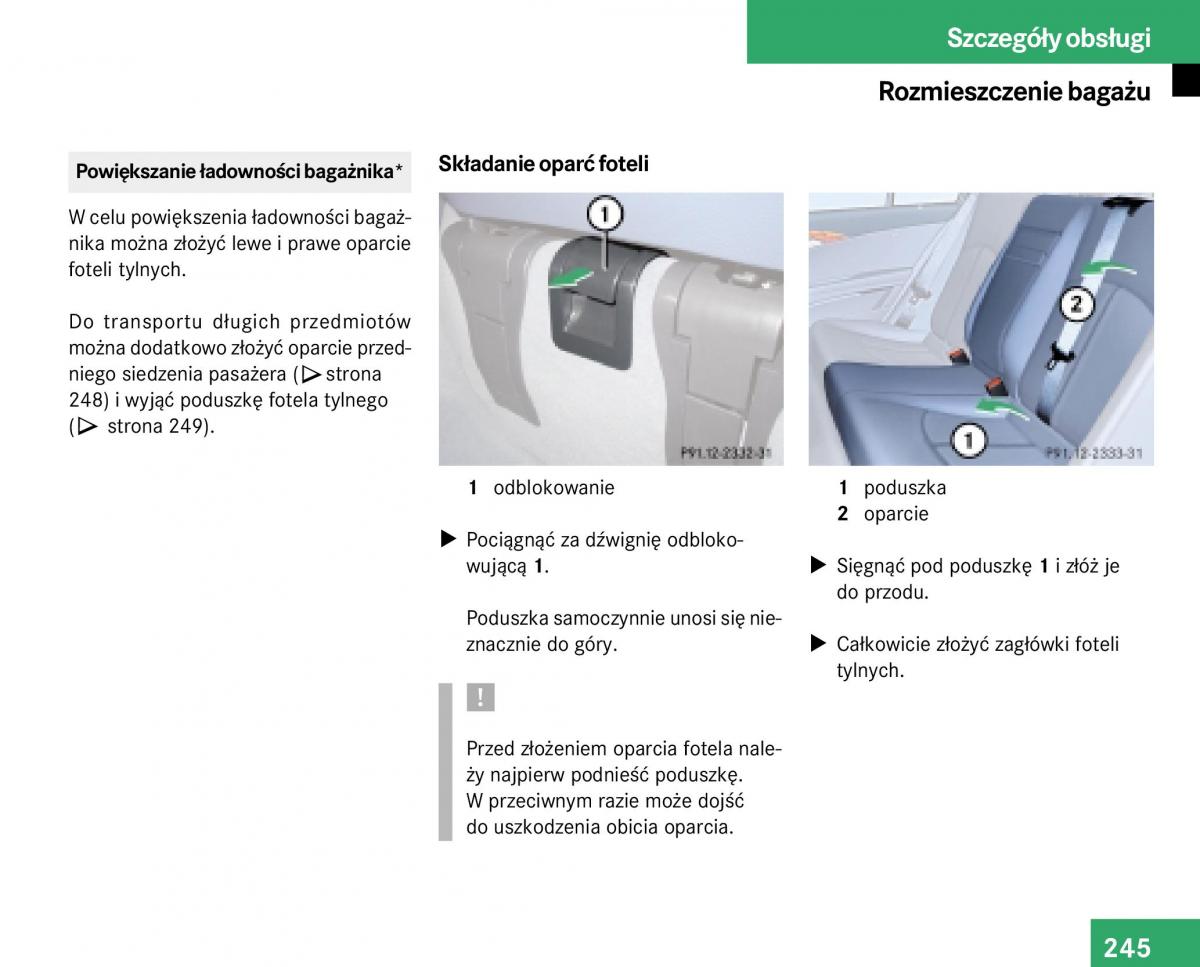 Mercedes Benz E Class W211 instrukcja obslugi / page 243