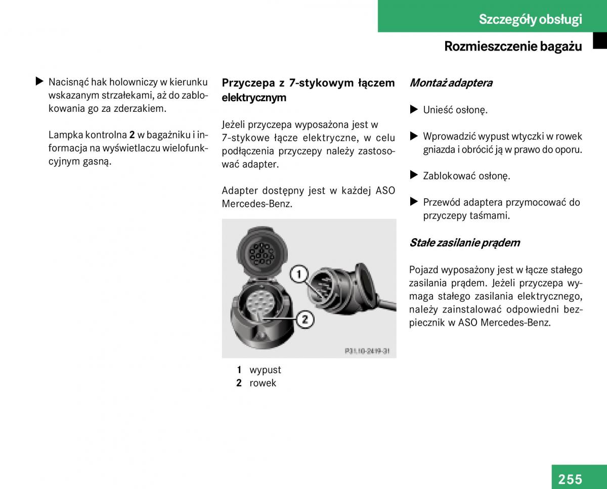 Mercedes Benz E Class W211 instrukcja obslugi / page 253