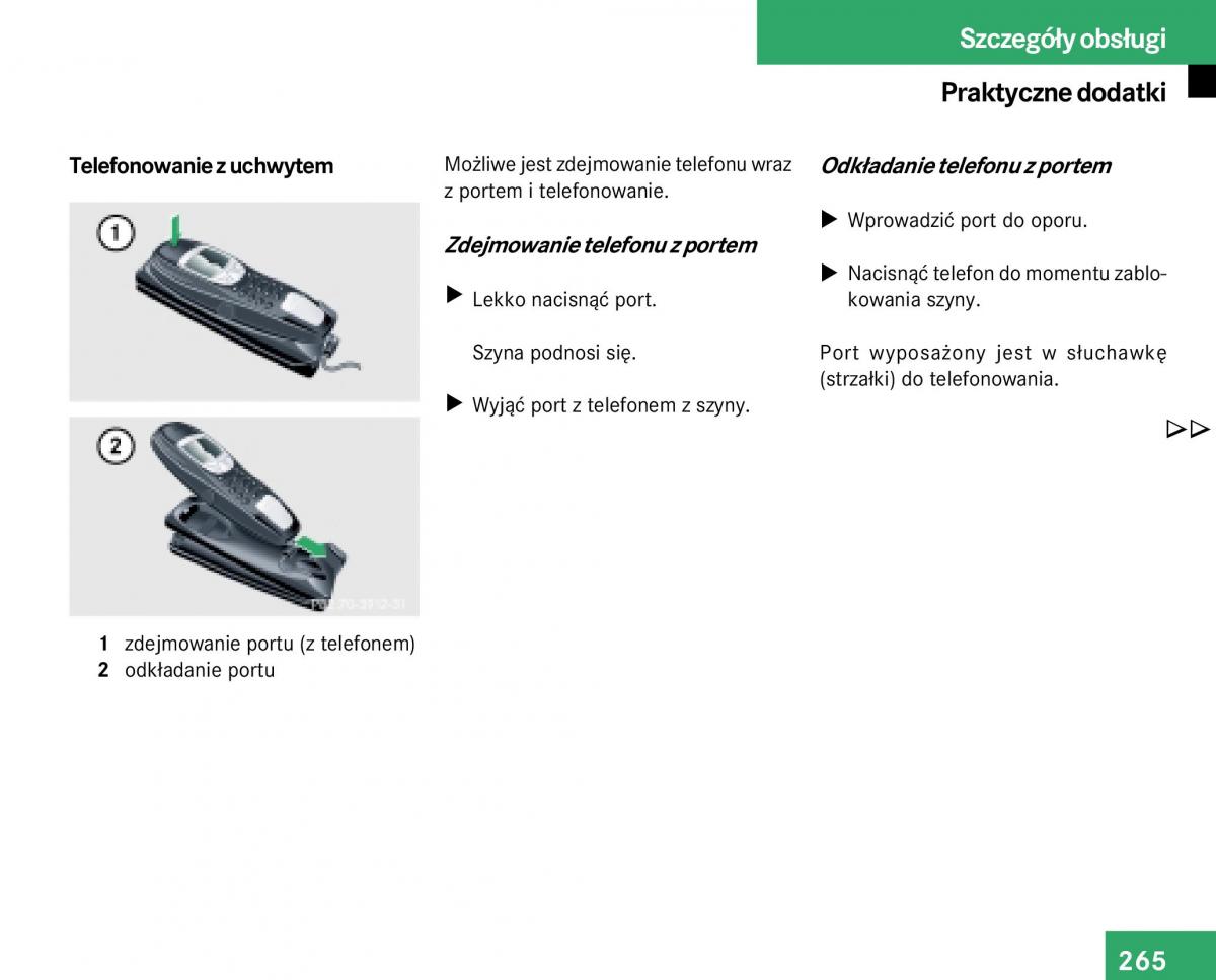 Mercedes Benz E Class W211 instrukcja obslugi / page 263