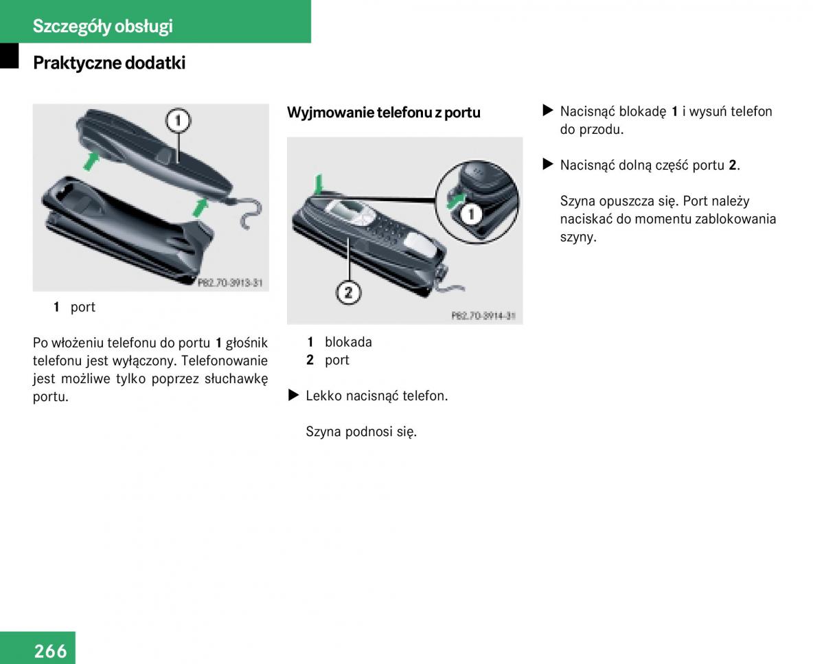 Mercedes Benz E Class W211 instrukcja obslugi / page 264