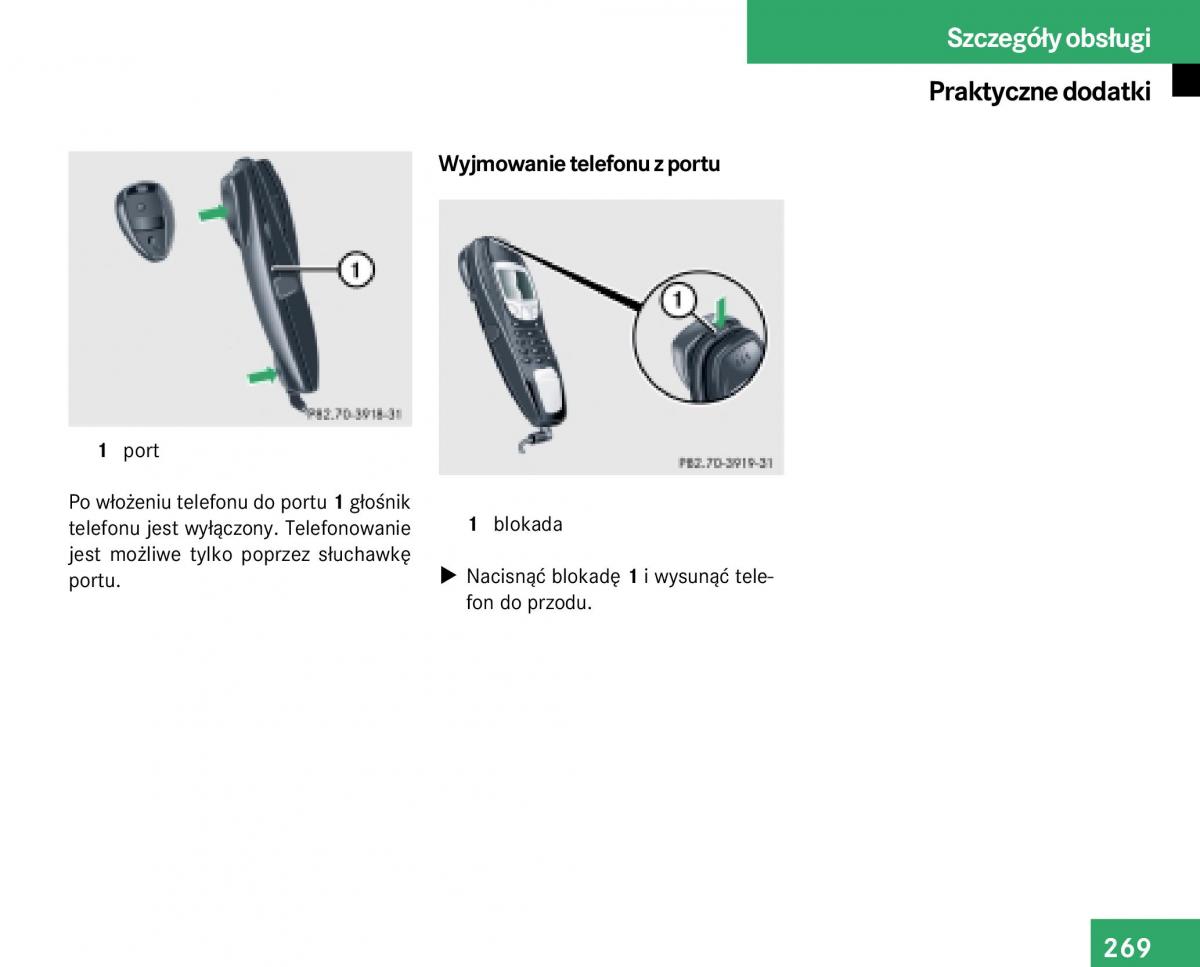 Mercedes Benz E Class W211 instrukcja obslugi / page 267