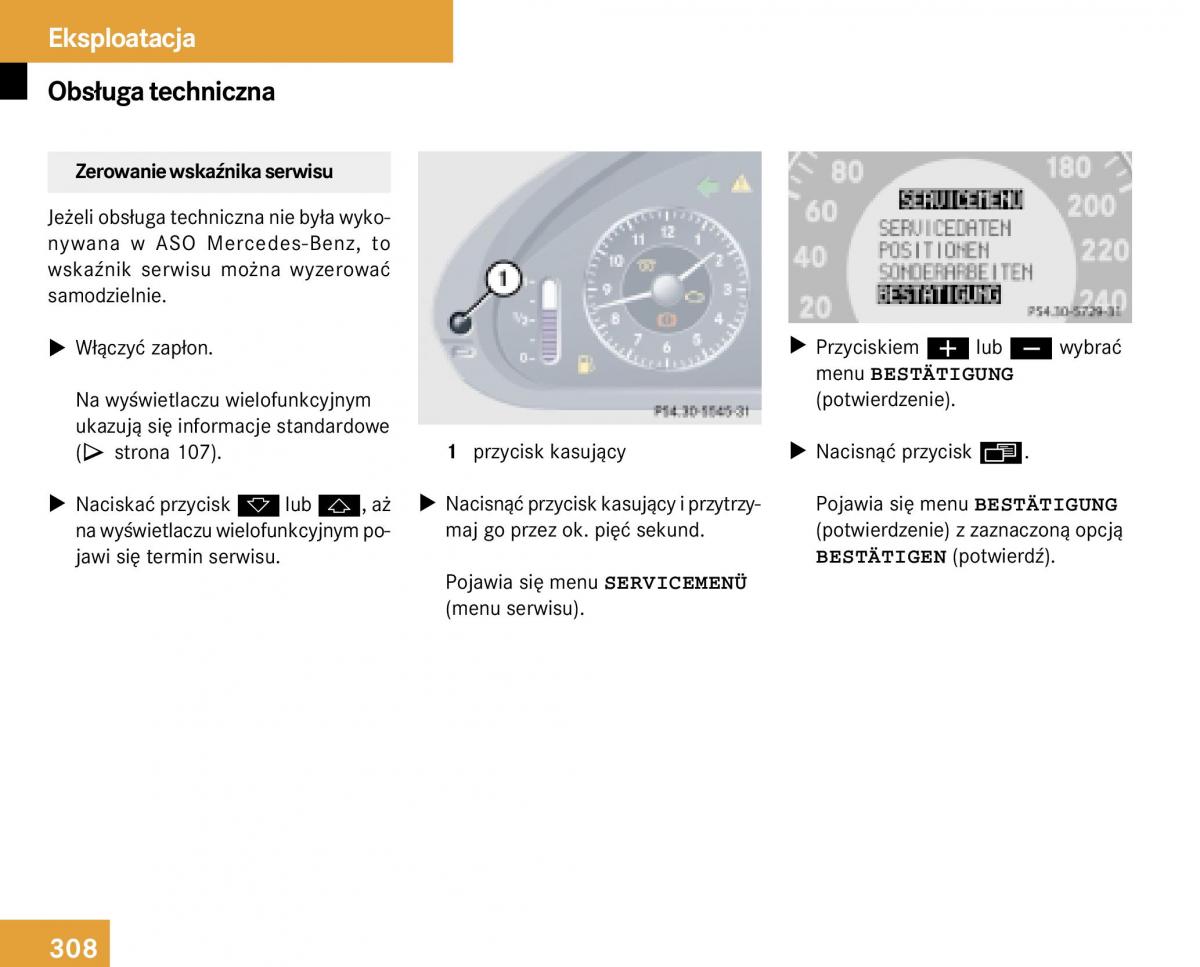 Mercedes Benz E Class W211 instrukcja obslugi / page 305