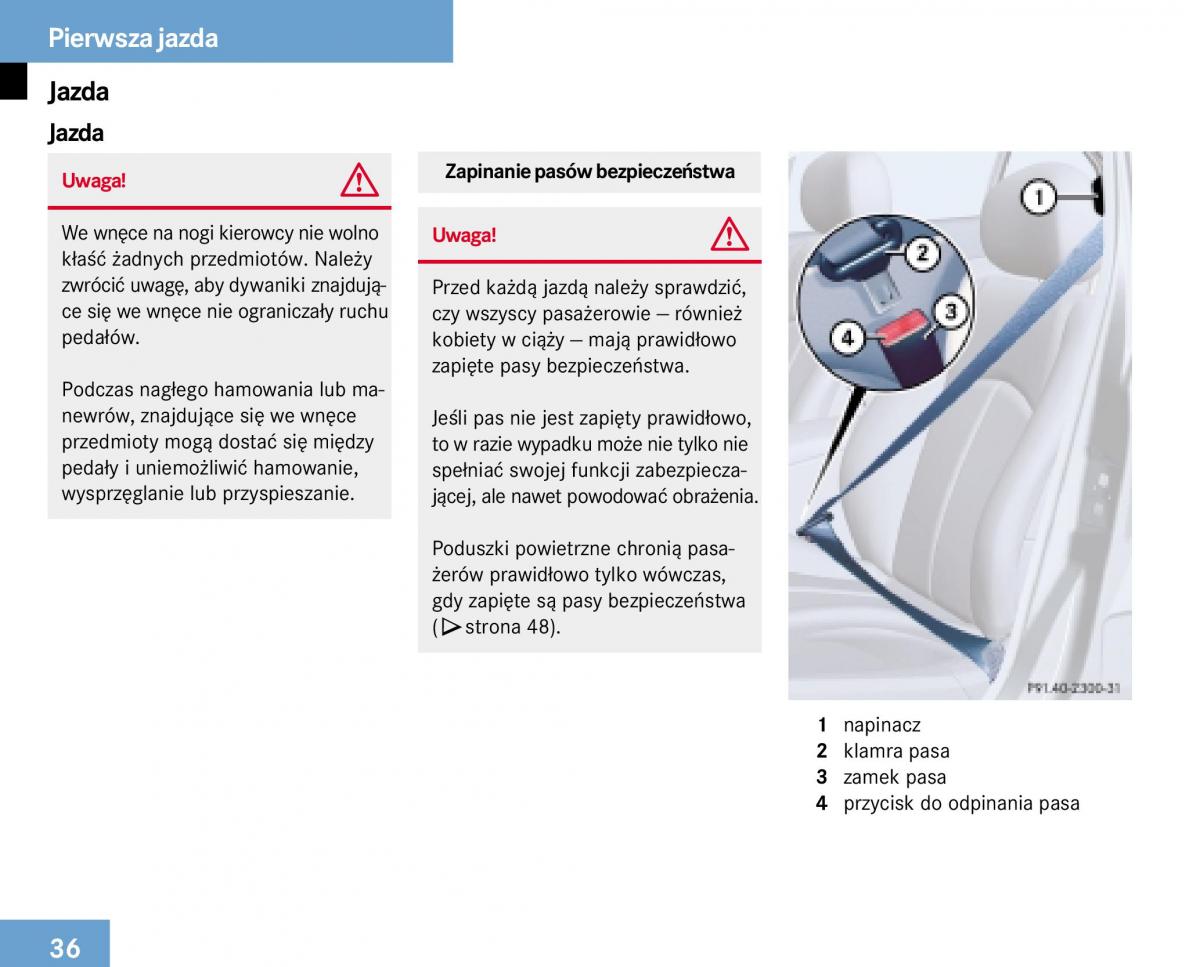 Mercedes Benz E Class W211 instrukcja obslugi / page 35