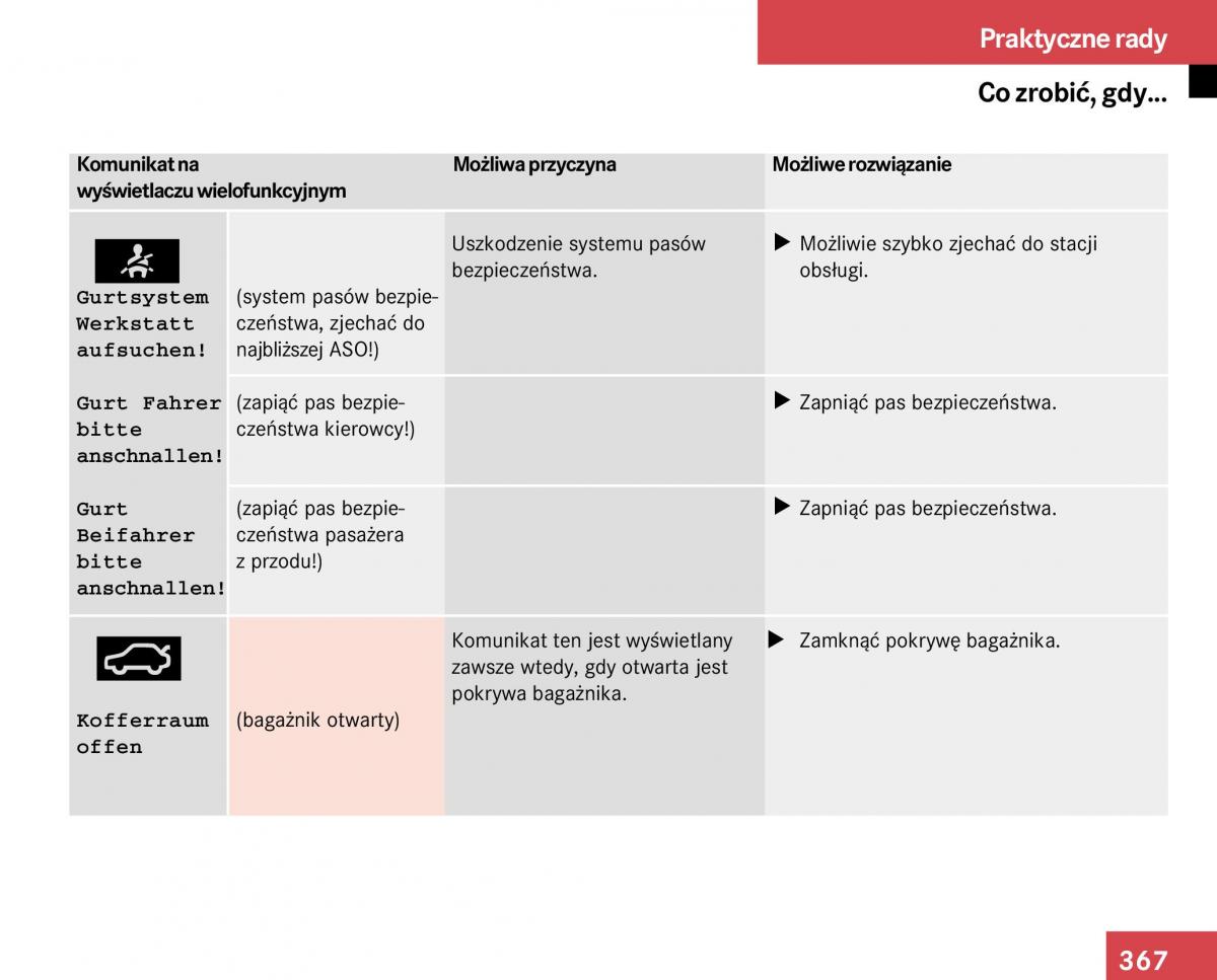 Mercedes Benz E Class W211 instrukcja obslugi / page 363