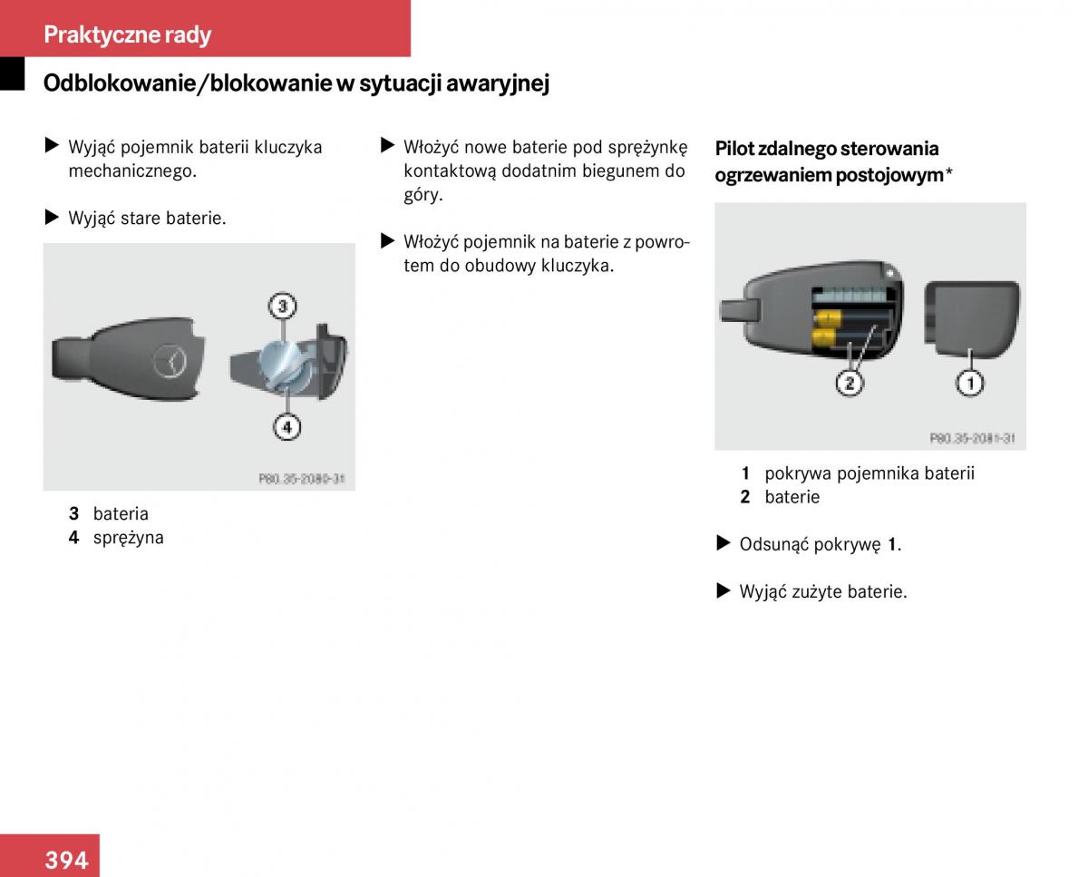 Mercedes Benz E Class W211 instrukcja obslugi / page 390