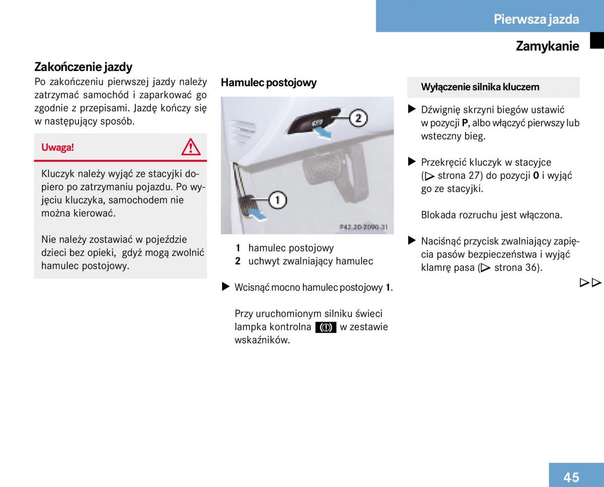 Mercedes Benz E Class W211 instrukcja obslugi / page 44