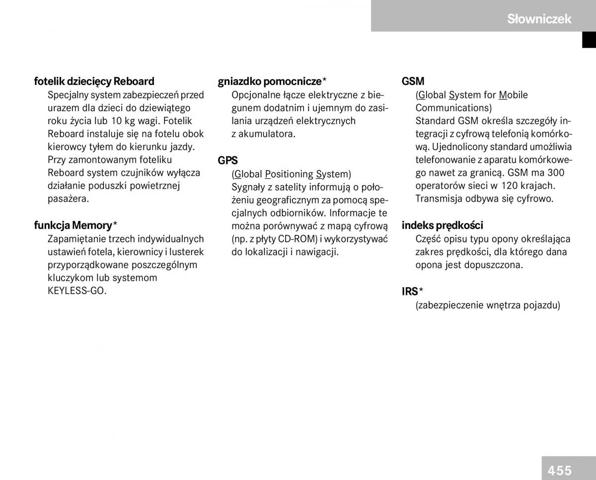 Mercedes Benz E Class W211 instrukcja obslugi / page 449