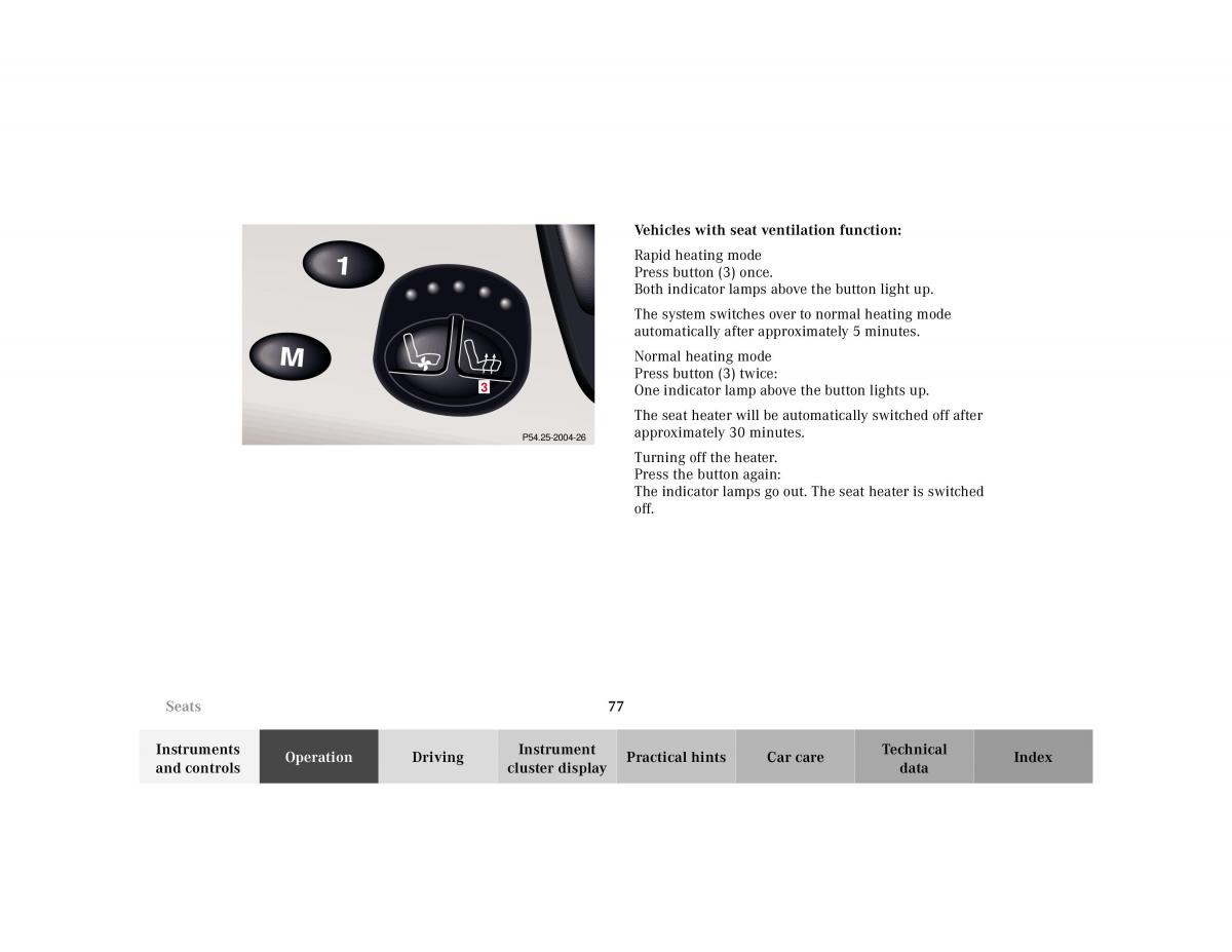 Mercedes Benz S Class W220 owners manual / page 80