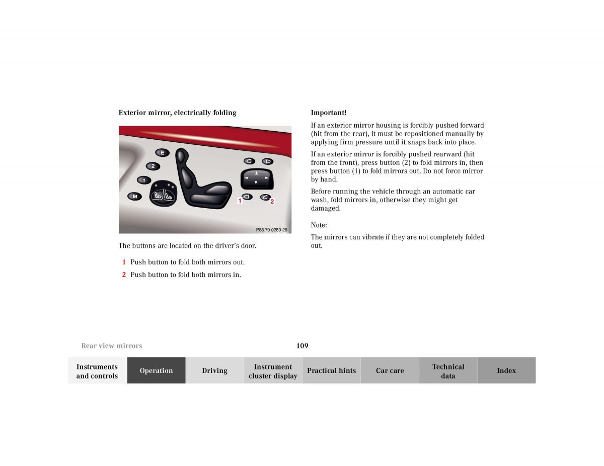 Mercedes Benz S Class W220 owners manual / page 112