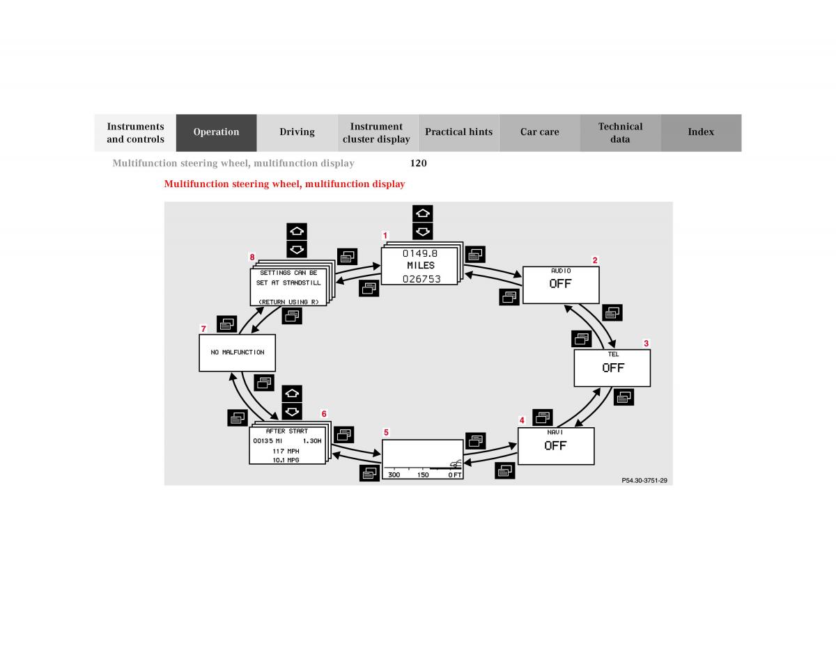 Mercedes Benz S Class W220 owners manual / page 123