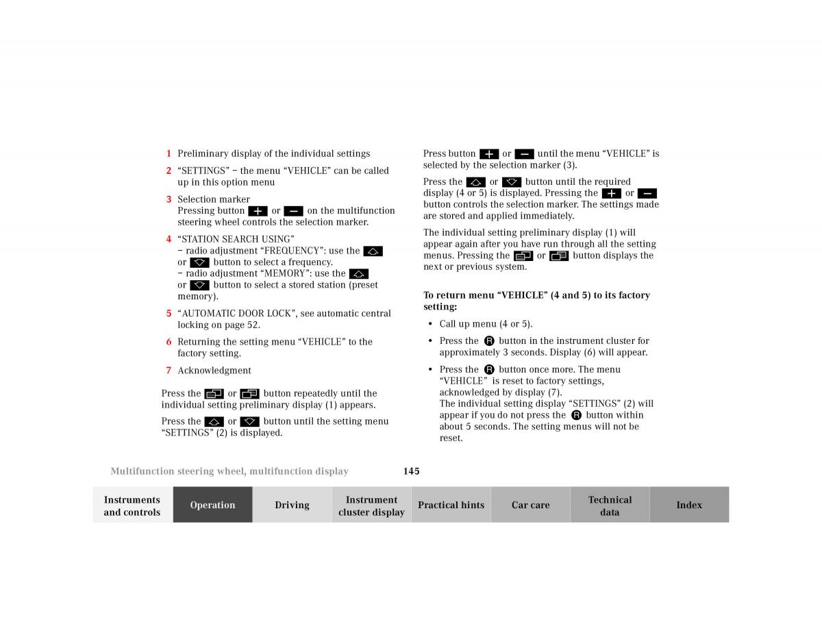 Mercedes Benz S Class W220 owners manual / page 148