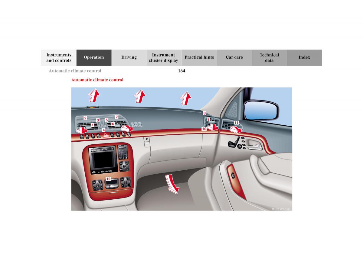 Mercedes Benz S Class W220 owners manual / page 167