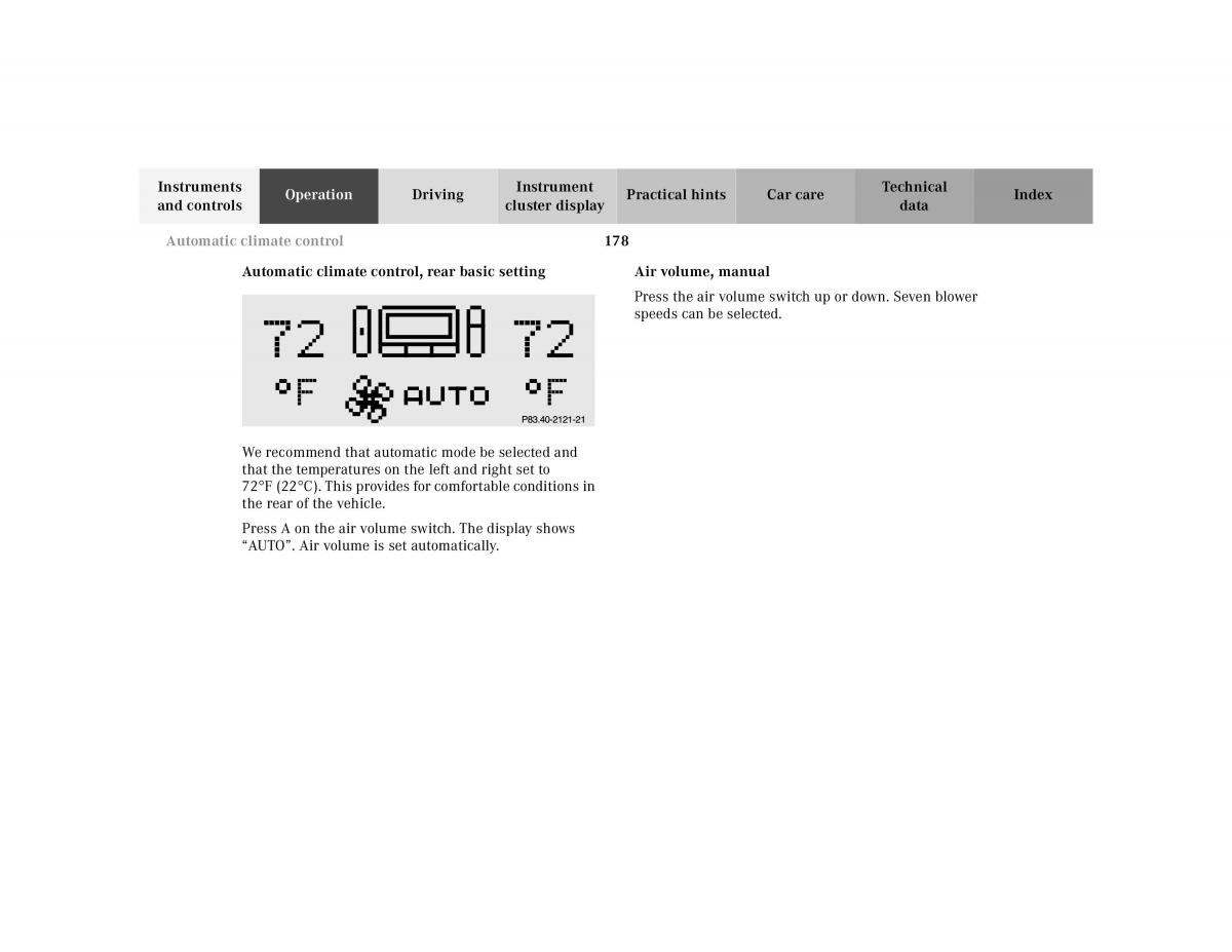 Mercedes Benz S Class W220 owners manual / page 181