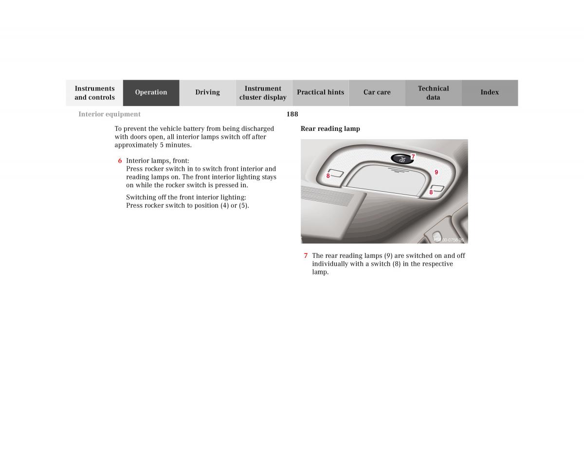 Mercedes Benz S Class W220 owners manual / page 191