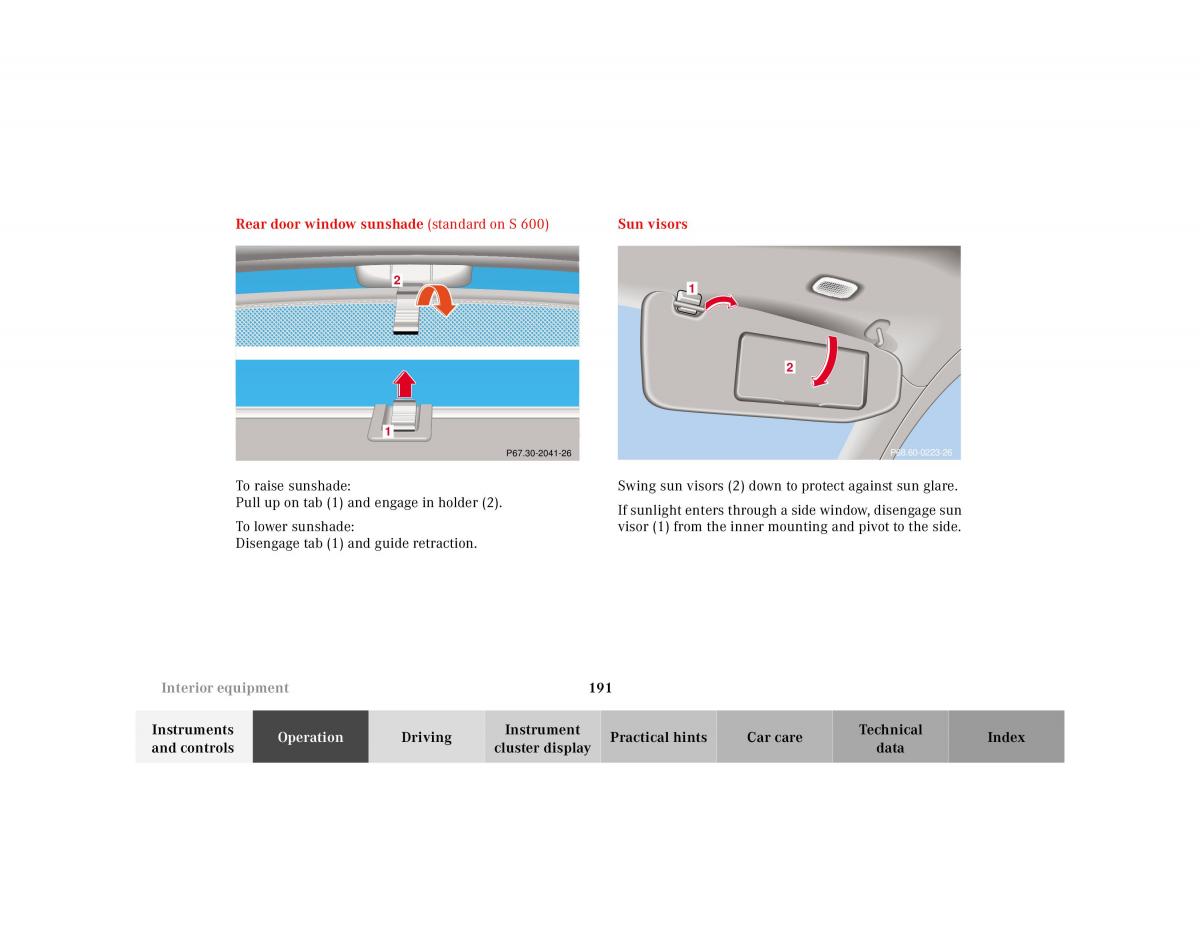 Mercedes Benz S Class W220 owners manual / page 194