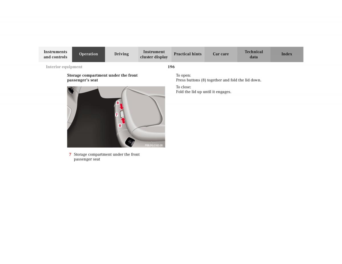 Mercedes Benz S Class W220 owners manual / page 199