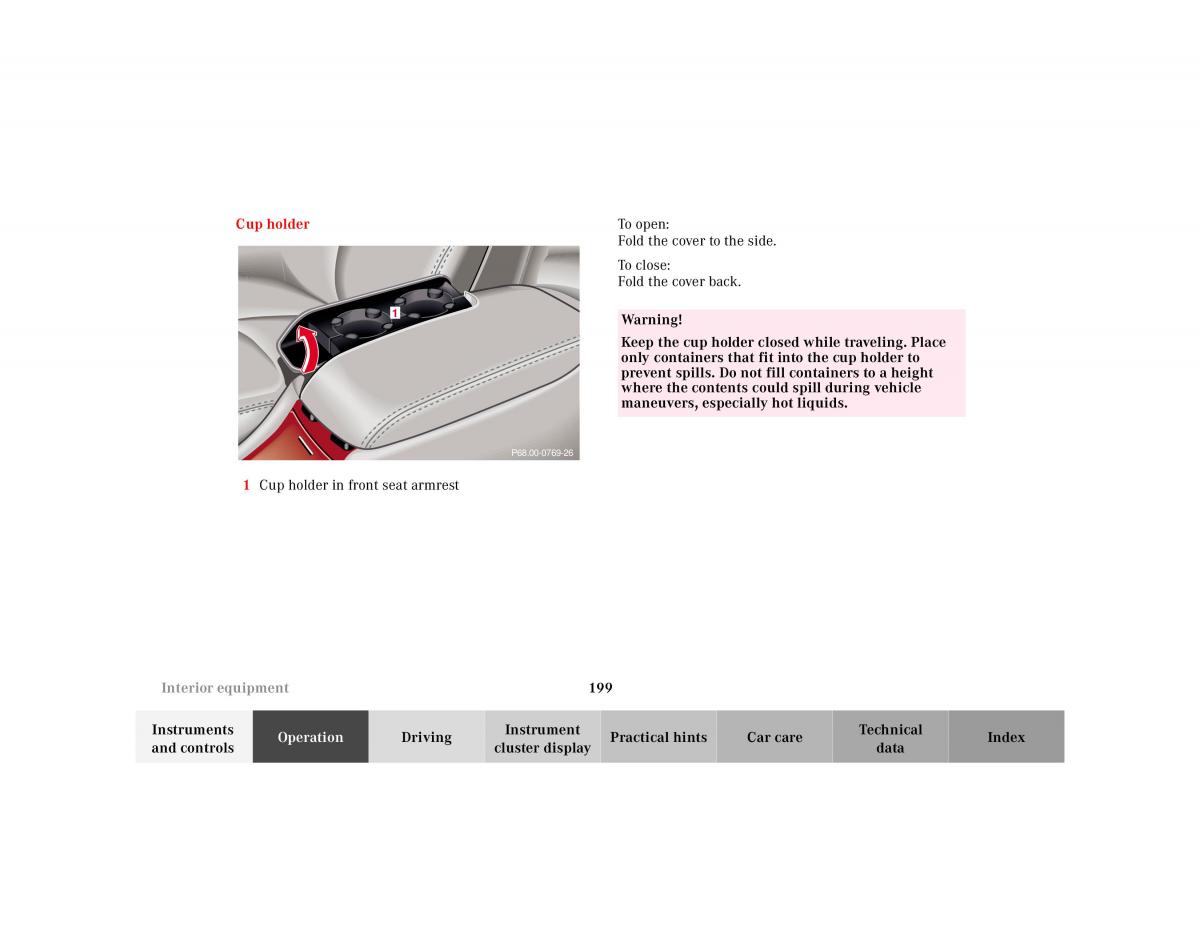 Mercedes Benz S Class W220 owners manual / page 202