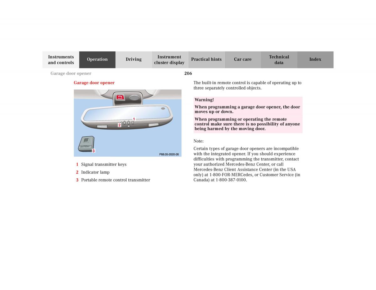 Mercedes Benz S Class W220 owners manual / page 209