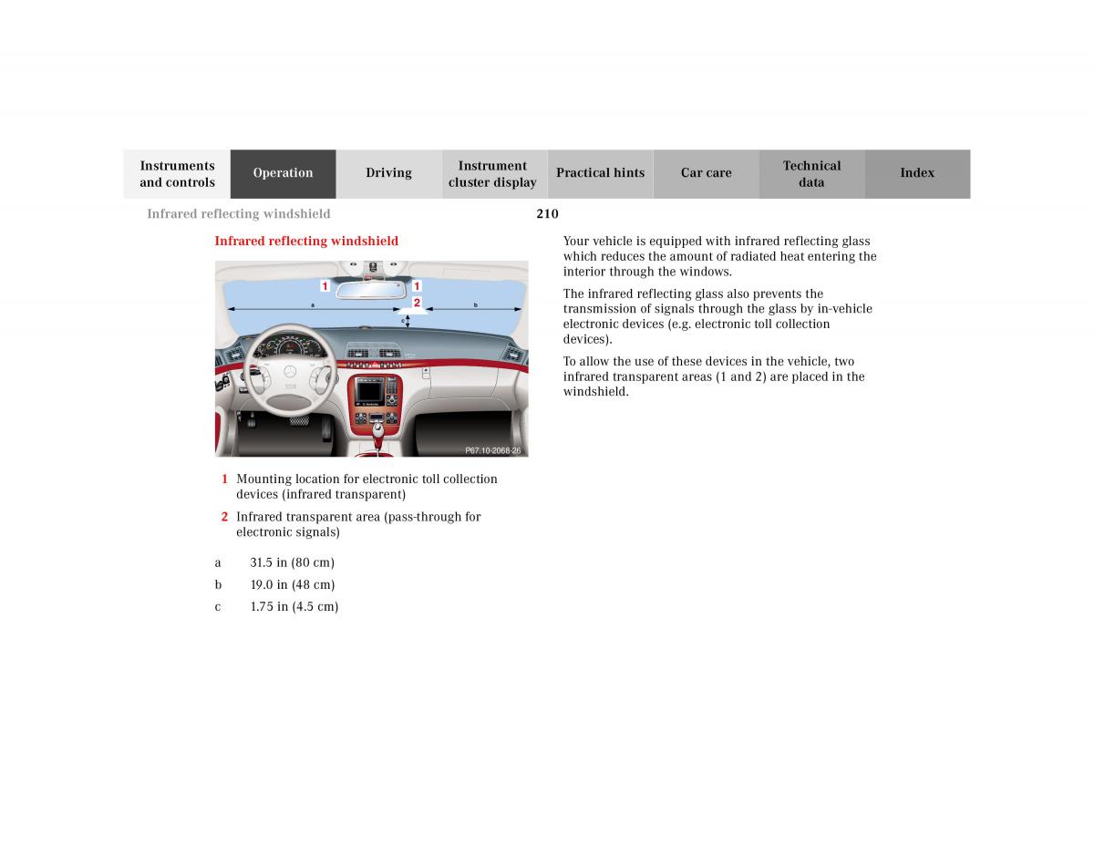 Mercedes Benz S Class W220 owners manual / page 213